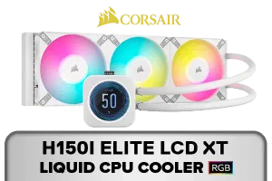 Corsair iCUE H150i Elite LCD XT 360mm Liquid CPU Cooler White