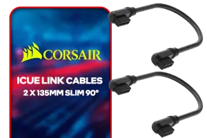 CORSAIR iCUE Link 2 x 135mm Slim 90 degree Black