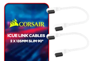 CORSAIR iCUE Link 2 x 135mm Slim 90 degree White