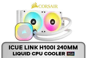 CORSAIR iCUE Link H100i RGB AIO Liquid CPU Cooler - White