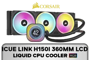 Corsair iCUE Link H150i LCD 360mm Liquid CPU Cooler - Black