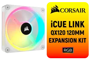 Corsair iCUE LINK QX120 RGB 120mm Expansion Kit - white