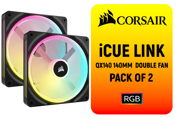 CORSAIR QX140 RGB StarterKit 2個セット CORSAIR iCUE LINK QX140 RGBファン ホワイトスターターキット