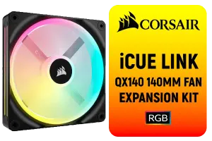 Corsair iCUE LINK QX140 RGB 140mm Fan Expansion Kit Black