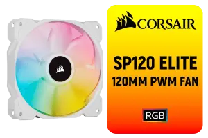 Corsair iCUE SP120 RGB Elite 120mm PWM Single Fan - White