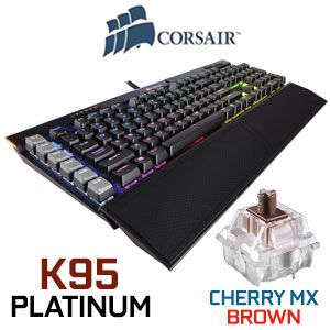 Corsair K95 RGB PLATINUM MX Brown Mechanical Keyboard - image 1