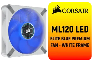 Corsair ML120 LED ELITE Blue Premium Fan - White Frame