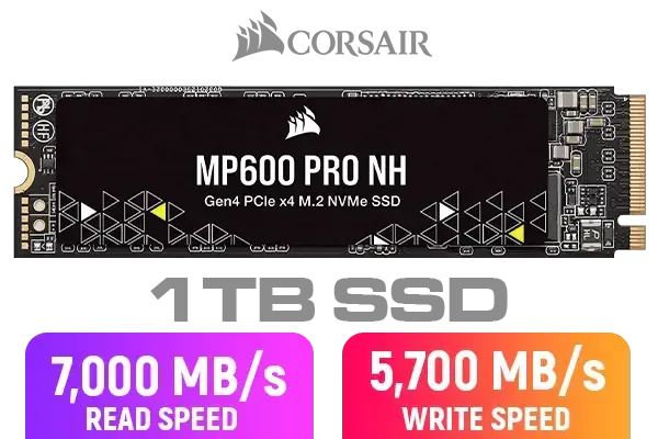 Corsair MP600 PRO NH 1TB NVMe PCIe M.2 SSD - High-Speed Storage