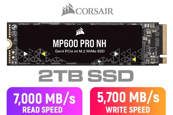 Corsair MP600 PRO NH 2TB NVMe PCIe M.2 SSD - High-Speed Storage