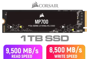 Corsair MP700 1TB NVMe PCIe Gen5 4 M 2 SSD