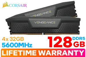 Corsair Vengeance 128GB 5600MHz DDR5 C40 Black