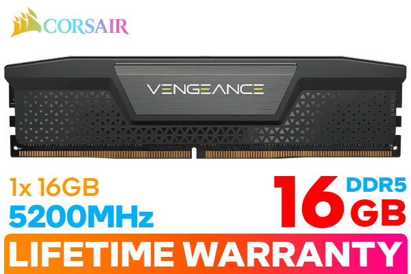 Corsair Vengeance 16GB 5200MHz DDR5 C40 Black- Best Deal - South