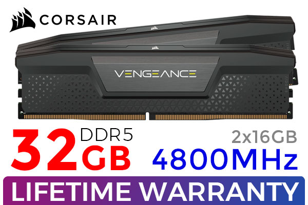 Corsair Vengeance 32GB 4800MHz DDR5 Black- Best Deal - South