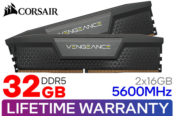 Corsair Vengeance 32GB 5600MHz DDR5 C40 Black - High Performance