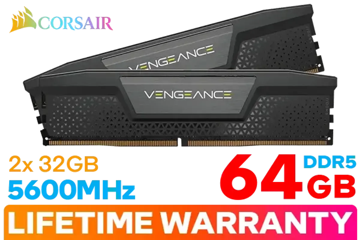 Corsair Vengeance 64GB 5600MHz DDR5 RAM - High-Performance Memory