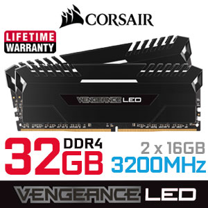 CORSAIR Vengeance LED White 32GB (2 x 16GB) DDR4 3200MHz