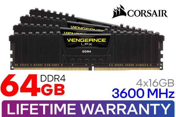 Naka 様Vengeance LPX & RGB Pro64GB DDR4 Corsair Vengeance LPX 64GB 3600MHz DDR4 - Free Delivery - Best
