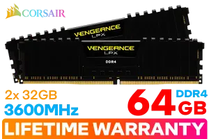 Corsair Vengeance LPX 64GB 3600MHz DDR4 Memory