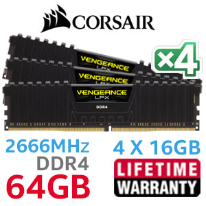Corsair Vengeance LPX 64GB 4x16GB 2666MHz DDR4 - Best Deal - South