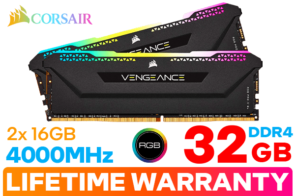 Corsair Vengeance RGB PRO SL 32GB 4000MHz C18 DDR4 Black- Best