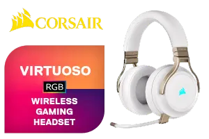 Corsair VIRTUOSO RGB Wireless Gaming Headset - Pearl