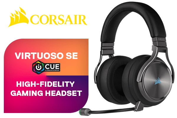 Corsair Virtuoso RGB Wireless SE High-Fidelity Gaming Headset Gunmetal  Uncompromising Sound Quality Comfort Is King Hyper-Fast Gaming-Grade