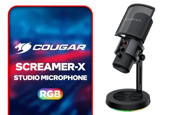 Cougar SCREAMER-X Studio Microphone - High-Quality Sound for