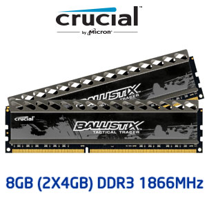 Crucial Ballistix Tactical Tracer 8GB DDR3 1866MHz Gaming RAM