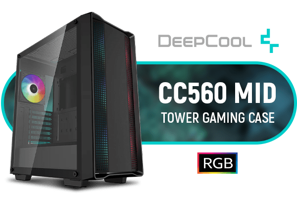 DeepCool CC560 RGB Gaming Case - Black