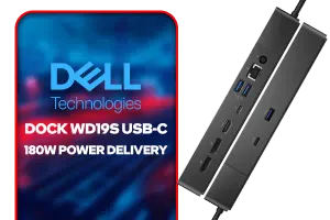 Dell Dock WD19S USB C 180W Power Delivery