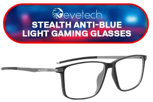 Evetech Stealth Gaming Glasses - Black