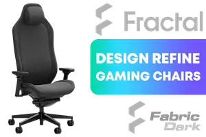 Fractal Design Refine Gaming Chair - Fabric Dark / 4D armrests, adjustable headrest and seat / Durable frame, aluminum wheelbase / Soft fabric, dynamic design / Smooth, quiet hubless casters / FD-CH-RE1F-01