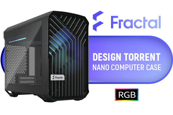 Fractal Design Torrent Nano RGB Light TG Case - Compact Black PC