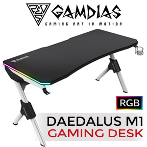 Gamdias Daedalus M1 RGB Gaming Desk White