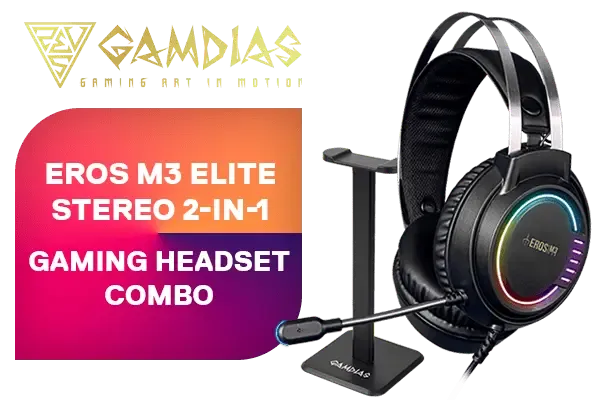 ヘッドホン GAMDIAS EROS M3 Gaming Headset EROS M3 Optimize and perform: The new EROS M3 ELITE RGB headset with