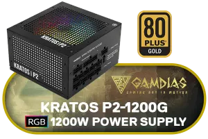 Gamdias KRATOS P2 1200G RGB 1200W Modular Power Supply