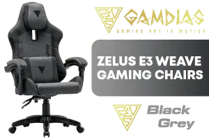 Gamdias Zelus E3 Weave Gaming Chair Black Grey