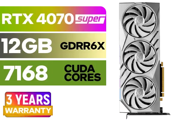 Buy GeForce RTX 4070 SUPER 12G GAMING X SLIM Graphics Card - White