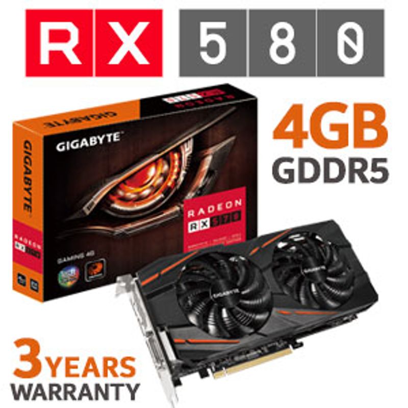 Gigabyte Tarjeta Grafica Amd Rx 570 Rx 580 8gb His Rx570 4g Buy