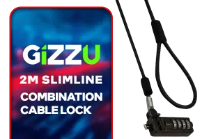 GIZZU 2m Slimline Combination Cable Lock