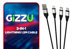 GIZZU 3 in 1 USB to Micro USB Type-C Cable