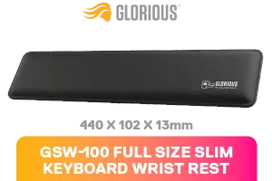 Glorious GSW 100 Slim Keyboard Wrist Rest Black