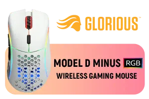 Glorious Model D Minus Wireless Mouse - Matte White