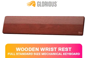 Glorious Wooden Wrist Rest Full Size Brown