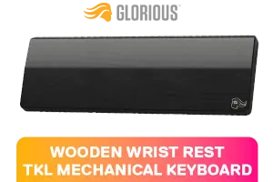 Glorious Wooden Wrist Rest TKL Onyx Black