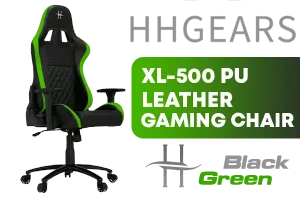 HHGears XL 500 Gaming Chair Black Green