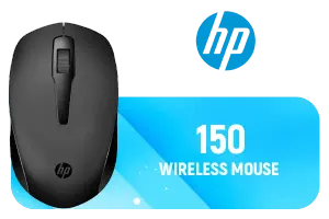HP 150 Wireless Mouse, 3-Button with Dual Control Scroll Wheel 1600 DPI Optical Sensor with Ergonomic Design for All-Day Comfort for Lefty or Righty Use / 2S9L1AA