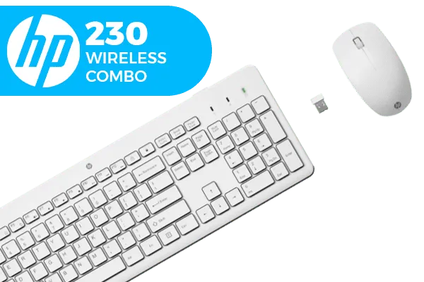 HP 230 Wireless Keyboard and Mouse Combo Set, 2.4 GHz Wireless USB-A