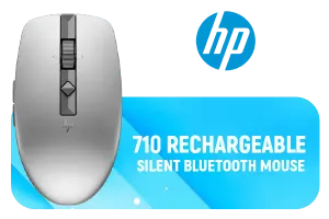 HP 710 Rechargeable Silent Bluetooth Mouse Silver