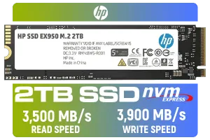 HP EX950 M.2 2TB PCIe NVMe Internal SSD - High-Speed Storage